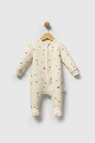 Organic Space Theme Fermuarlı Tulum